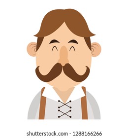 Bavarian man oktoberfest cartoons