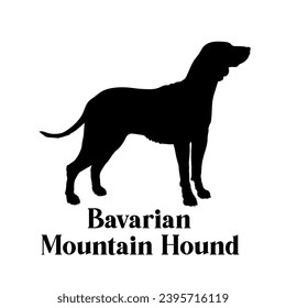 Bavarian Mountain Hound. Dog silhouette dog breeds dog monogram logo dog face vector