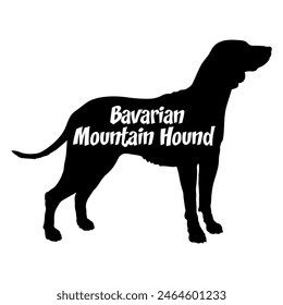 Bavarian Mountain Hound Dog silhouette dog breeds logo dog monogram vector