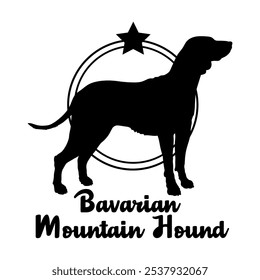 Bavarian Mountain Hound dog silhouette,  dog, dog breeds, logo, vector, silhouette, logo design, animal, illustration, icon, sign, design, black,  symbol, pet