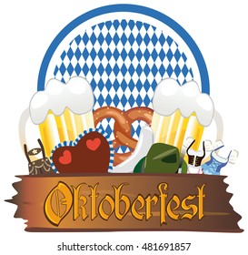 Bavarian Oktoberfest logo - vector