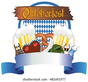 Bavarian Oktoberfest logo - vector