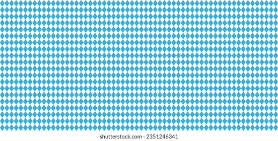 Bavarian Oktoberfest seamless pattern with blue and white rhombus Flag of Bavaria Oktoberfest blue checkered background 