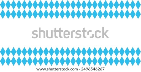 Bavarian Oktoberfest seamless pattern with blue and white rhombus Flag of Bavaria Oktoberfest blue checkered background Wallpaper Vector old diamonds background