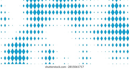 Bavarian Oktoberfest seamless pattern with classic blue and white diamond rhombus design. Traditional German vector background for beer festivals, textiles, packaging and decorations. EPS10.