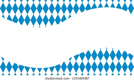 Bavarian pattern background with curved middle space