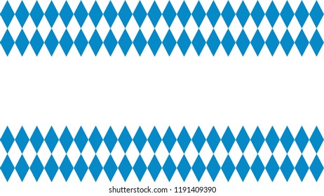 Bavarian pattern background with straight middle space