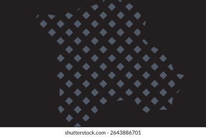 O esboço do estado da Baviera preenchido com um padrão de diamante repetido, criando uma silhueta texturizada contra um fundo escuro e contrastante.