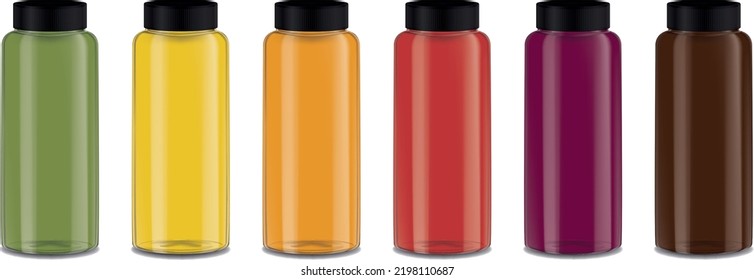 Baverage plastic bottle with black cap isolate on whte background.You can use for advertise poster commercial  graphic design shop cafe juice coffee greentea tea or anything in your design.