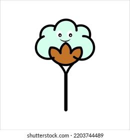 bavovna, bavovnyatko icon vector illustration