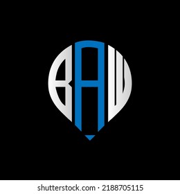 BAW initial modern logo design vector icon template