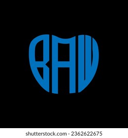 BAW letter logo creative design. BAW unique design.
