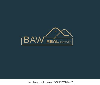 BAW Real Estate and Consultants Logo Design Vectors images. Luxury Real Estate Logo Design