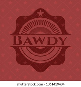 Bawdy red emblem