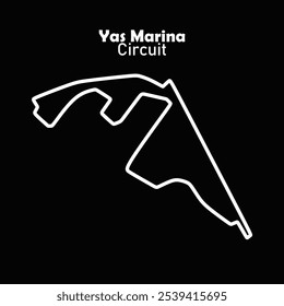 bay circuit for motorsport and autosport. grand prix race track. Black background