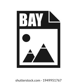 BAY File Icon, Flat Design Style