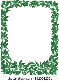 Bay leaf pattern frame design