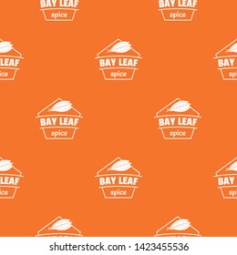 Bay leaf spice pattern vector orange for any web design best