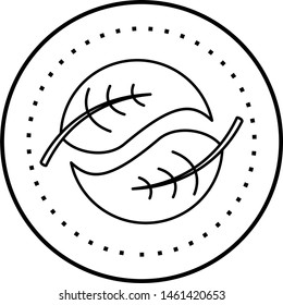 Bay leaves farm market icon in outline style. Coloring template for modification and customizing  according to a specific task
