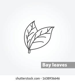 Bay Leaves thin line vector icon