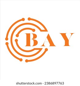 BAY letter design. BAY letter technology logo design on white background. BAY Monogram logo design for entrepreneur and business.