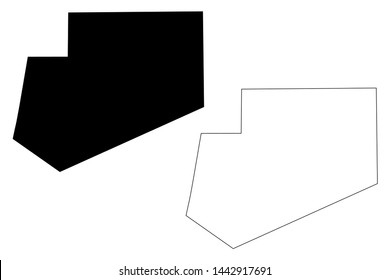 Bay region (Federal Republic of Somalia, Horn of Africa) map vector illustration, scribble sketch Bay map