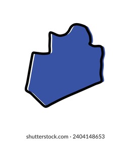 Ilustración del mapa vectorial de la región de la bahía de Somalia.
