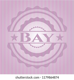Bay retro style pink emblem