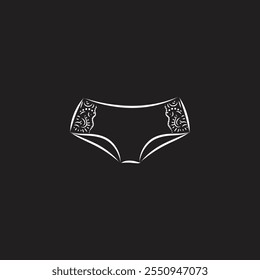 Bay Short Panty flat vector design