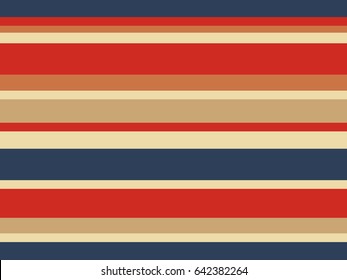 Bayadere stripes. Brightly colored lines of various widths laid out horizontally. Repeating geometric pattern for print on fabric, textiles, wallpaper, wrap. Vector illustration. Seamless background.