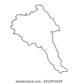 Bayan Olgii province map, administrative division of Mongolia. Vector illustration.