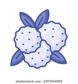 Bayberry vector design in modern design style, Myrica, yangmei, candleberry, sweet gale, or wax myrtle berry icon