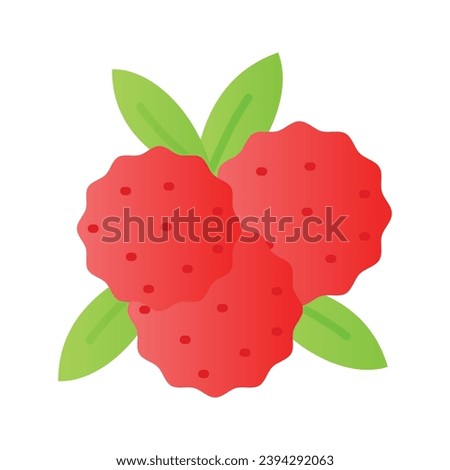 Bayberry vector design in modern design style, Myrica, yangmei, candleberry, sweet gale, or wax myrtle berry icon