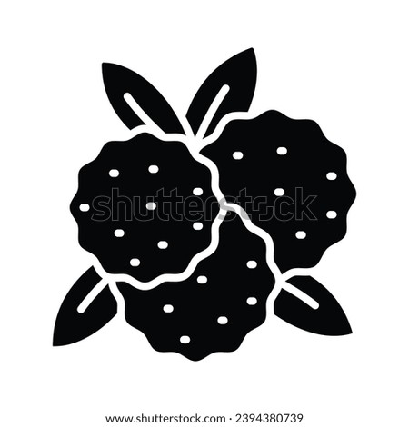 Bayberry vector design in modern design style, Myrica, yangmei, candleberry, sweet gale, or wax myrtle berry icon
