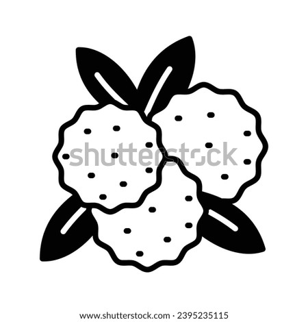 Bayberry vector design in modern design style, Myrica, yangmei, candleberry, sweet gale, or wax myrtle berry icon