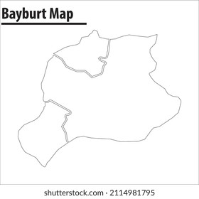Mapa de Bayburt ilustración vector ciudad de turquía