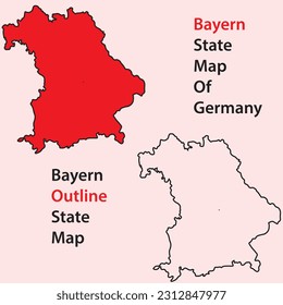 bayern state map of germany