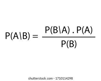 Bayes Rule On White Background.