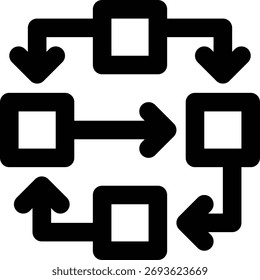 Bayesian Network, Bayes Theory, Bayesian Outline Icon