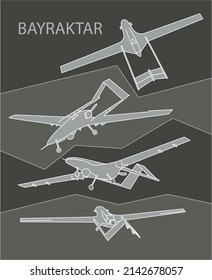 Baykar Bayraktar. Icon Baykar Bayraktar.  Unmanned combat aerial vehicle. svg