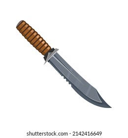 Bayonet Knife Or Bowle Dirk, Vector Icon