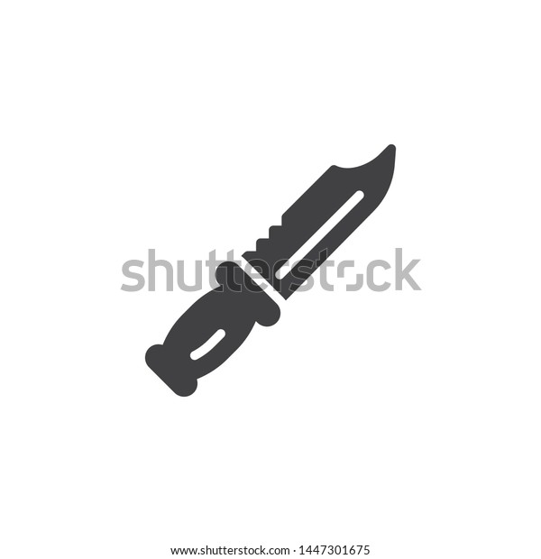 Bayonet Knife Vector Icon Filled Flat Stock Vector Royalty Free