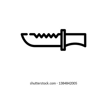 bayonet line icon. Element of bayonet icon for mobile concept and web apps. Thin line bayonet icon can be used for web and mobile - Vector