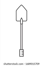 Bayonet shovel. The image is schematic. the EPS format.