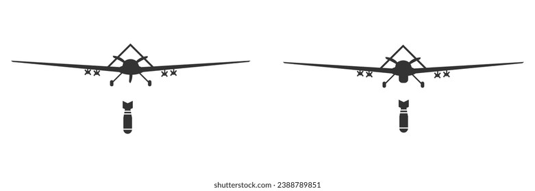 Bayraktar icon. War drone vector ilustration.