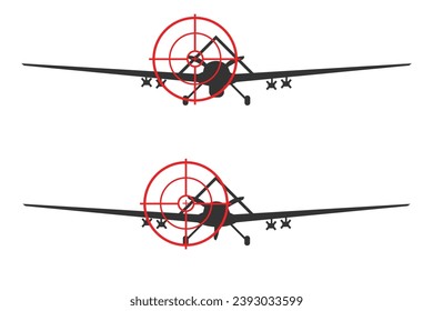 Bayraktar icon. War drone vector ilustration.