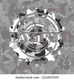 Bay-tree on grey camo texture