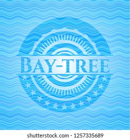 Bay-tree water wave badge background.