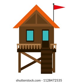 baywatch booth building icon
