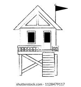 baywatch booth building icon
